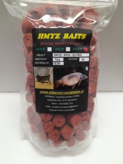 Pelety chytací s dírkou Hmyz/Krill/Oliheň 20mm 1kg